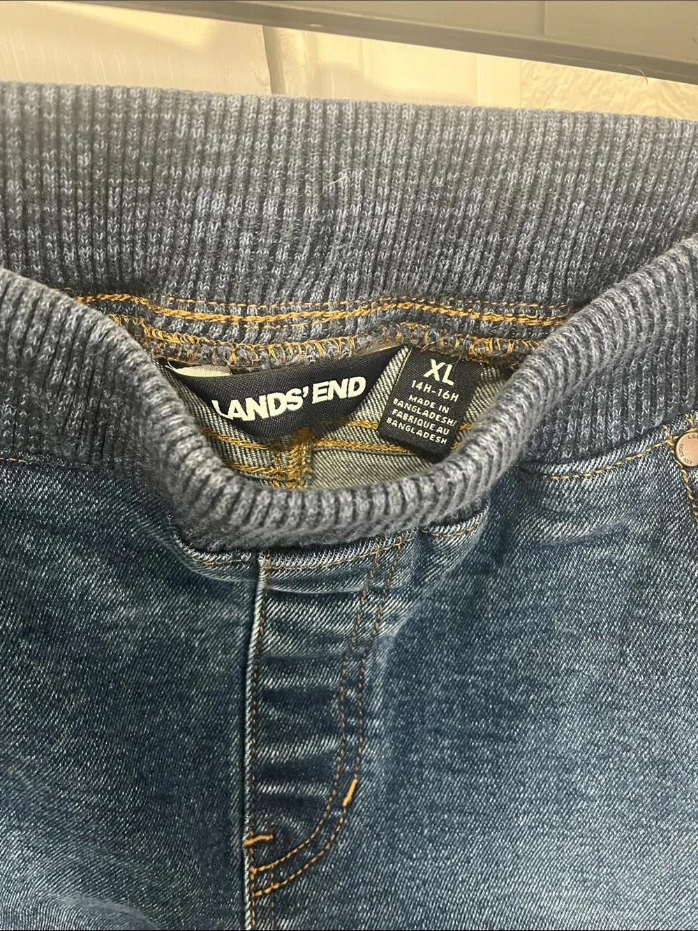 Land’s End boys XL 14-16 Husky comfort waist blue jeans